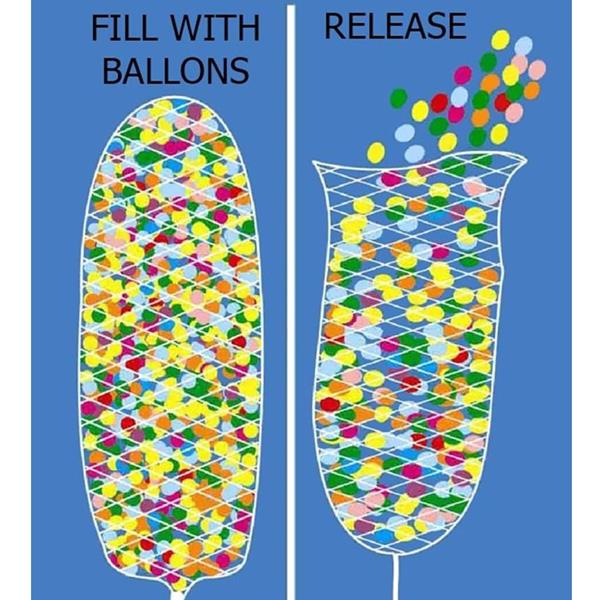 Rede Largada de 200 Balões em Polyester